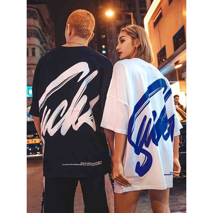 Áo Thun Tay Ngắn Dáng Rộng Phong Cách Harajuku Hàn Quốc Thời Trang Mùa Hè Cho Nam Size M-8XL 2022