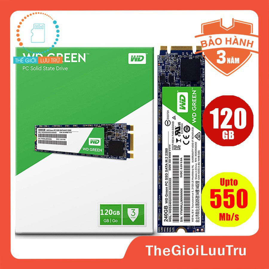 [RẺ VÔ ĐỊCH] Ổ cứng SSD WD Green 240GB 120GB M.2 SATA III 95