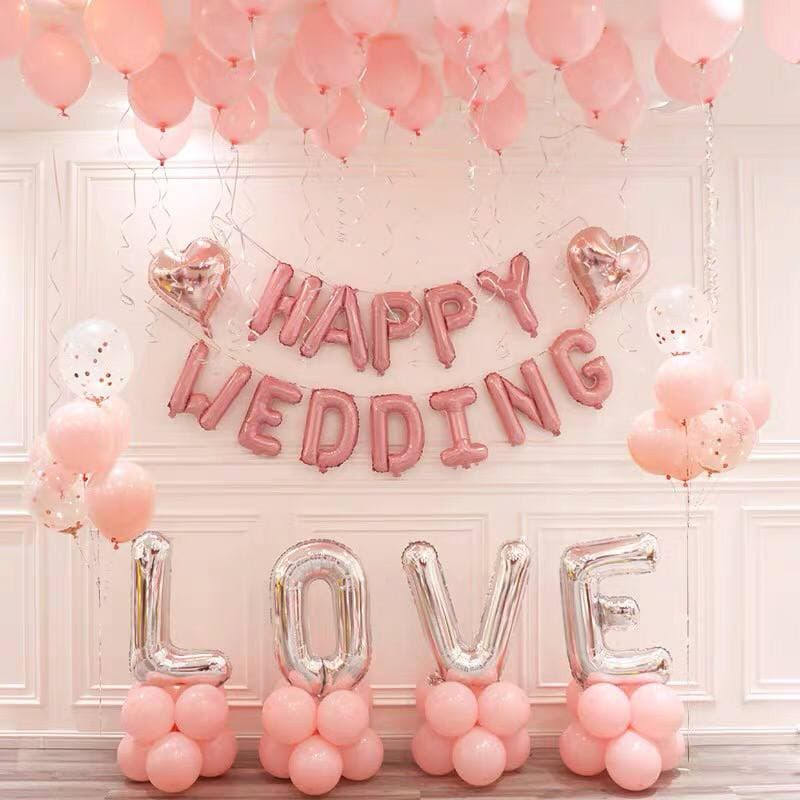 Bộ chữ HAPPY WEDDING, trang trí phòng cưới, trang trí tiệc cưới, trang trí đám cưới