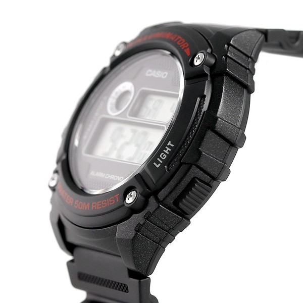 Đồng hồ nam dây nhựa Casio chính hãng Anh Khuê W-216H-1AVDF (43mm)