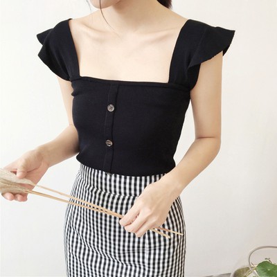 FREESHIP ĐƠN 99K_ Áo Kiểu Camisole Màu Trơn Đơn Giản