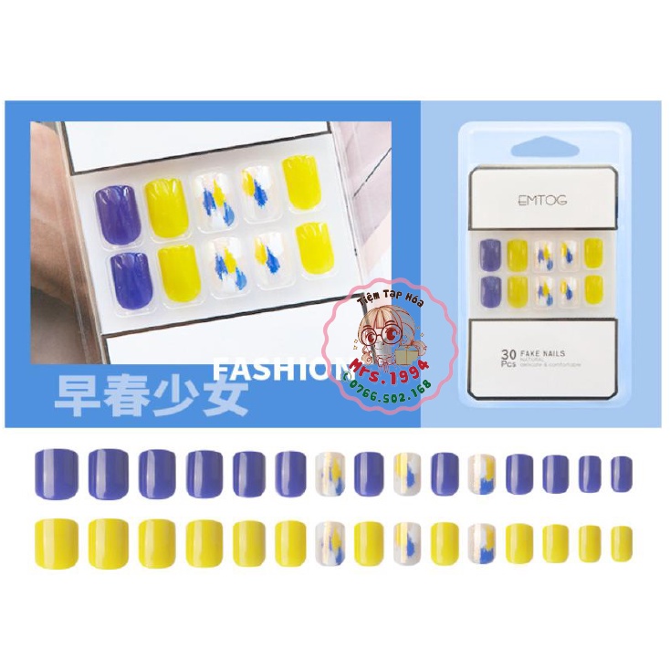 {T63} - HỘP 24 MÓNG DÁN  EMTOG CAO CẤP XUẤT KHẨU HÀN QUỐC