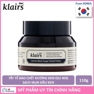 [Chính hãng] Tẩy Tế Bào Chết Đường Đen Klairs Gentle Black Sugar Facial Polish 110g