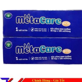 THÙNG 48 HỘP SỮA BỘT PHA SẴN META CARE ECO 180ML