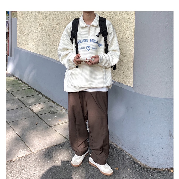 ÁO SWEATER CHUI ĐẦU CHẤT NỈ BÔNG TRẦN NAM NỮ FORM RỘNG SIZE M-2XL
