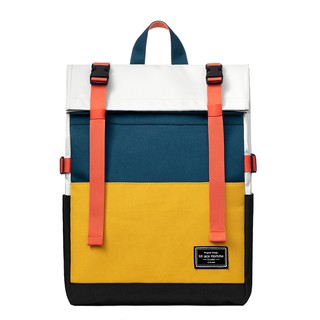 Balo Unisex Nắp Đậy 15inch Mr.ace Homme MR20B1883B01 / Xanh phối trắng vàng