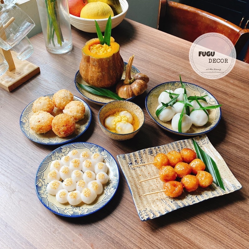 Bộ bát đĩa phong cách Nhật Bản hình con cá , bát đĩa decor