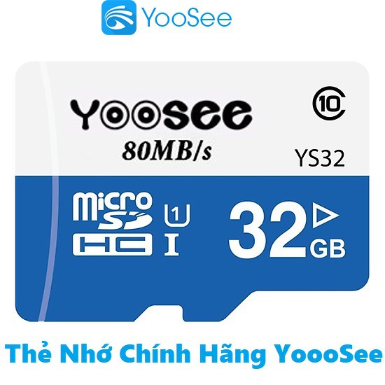 Thẻ Nhớ 32 Yoosee Chính Hãng Chuyên Dụng Cho Camera - Camera IP wifi, Smartphone,..(Thẻ Bảo Hành Trọn Đời 1 Đổi 1)