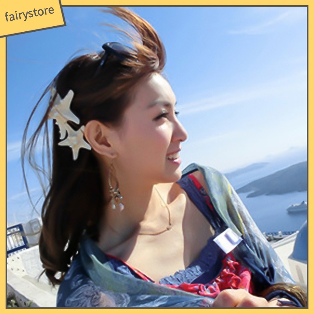 Kẹp Tóc Càng Cua Hình Sao Biển Tự Nhiên Cho Nữ