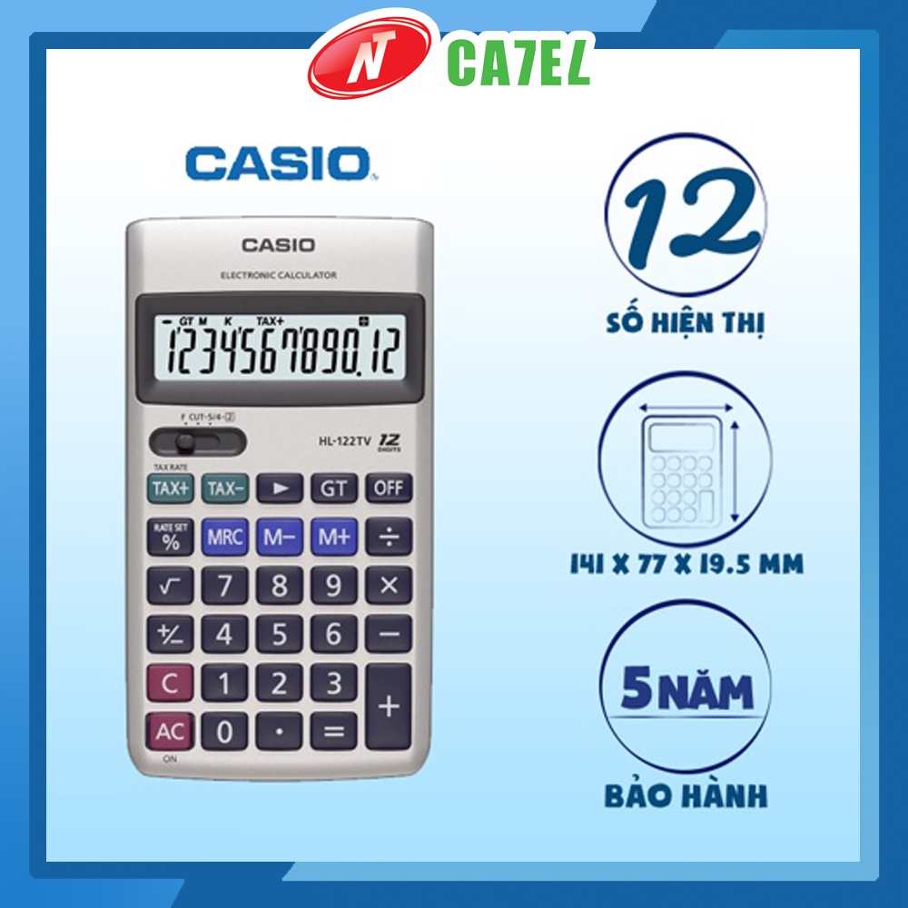 Máy tính CASIO HL 122TV hàng chính hãng bảo hành 5 năm NT CATEL