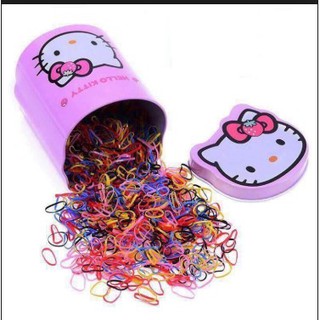 Hộp dây chun buộc tóc hello kitty 2000 dây cho bé gái