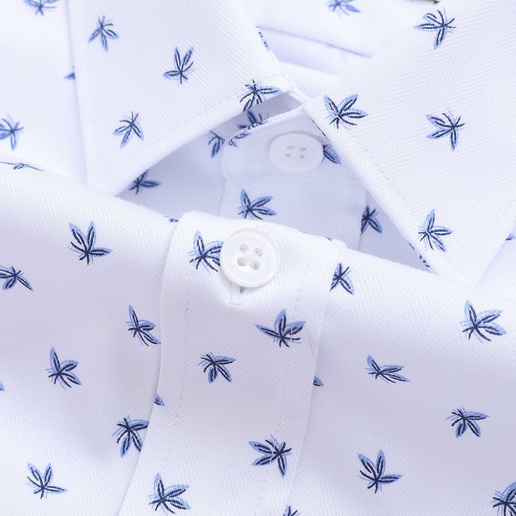 [MẪU MỚI] Áo sơ mi nam ngắn tay ARISTINO in họa tiết xanh trẻ trung, lịch lãm - ASS176S2