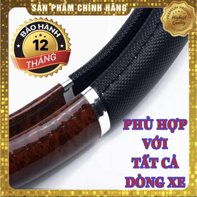 [Loại Tốt ] Bọc Vô Lăng Da Ô TÔ Họa Tiết Vân Gỗ - Hàng Đẹp Ôm Khít - Phù Hợp Với Hầu Hết Các Loại Xe