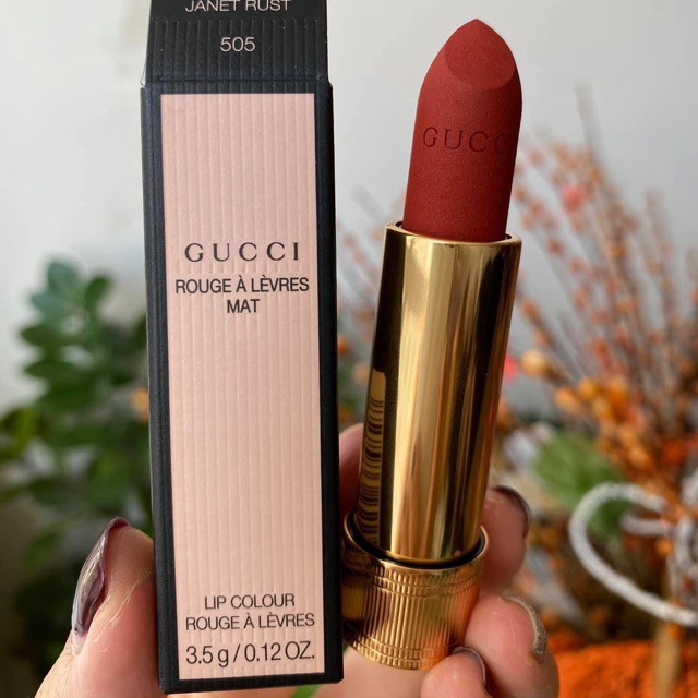 (AUTH) Son Gucci Matte màu 505 Đỏ Đất