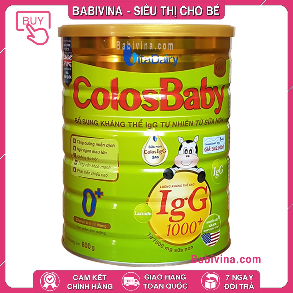 [CHÍNH HÃNG] Đủ Số - Sữa Colosbaby Gold 800g 1000 IgG 0+, 1+, 2+ | Chính Hãng Mẫu Mới Date Mới Nhất, Giá Tốt Nhất