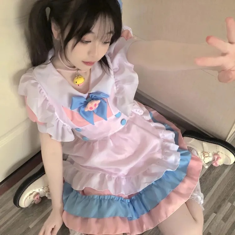 [O] Maid cosplay - Đầm hóa trang hầu gái mèo loli lolita người giúp việc dễ thương màu hồng xanh [Miu Cosplay] | BigBuy360 - bigbuy360.vn
