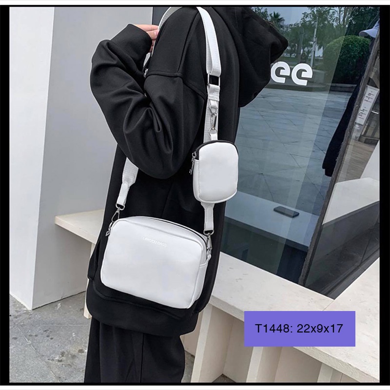 Túi xách tay đeo chéo unisex nam nữ da dáng hộp đi làm đi chơi phong cách hàn quốc T1448