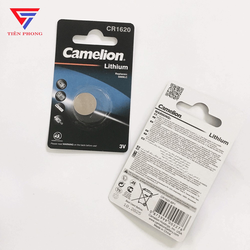 Pin CR1620 Camelion Chính hãng thay chìa khóa Ôtô xe máy - Vỉ 1 viên
