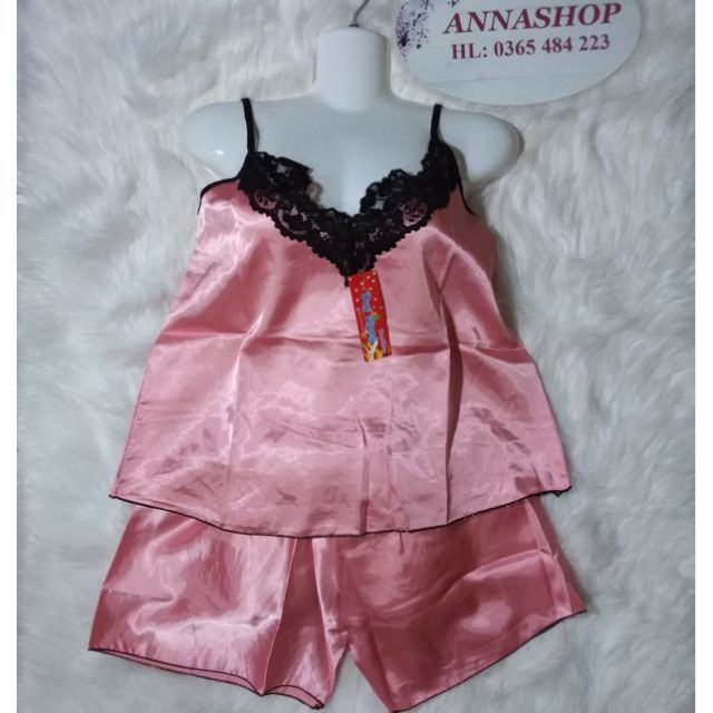 (45 - 58 ký) BỘ NGỦ HAI DÂY PHI BÓNG PHỐI REN (hình thật + video shop) | BigBuy360 - bigbuy360.vn