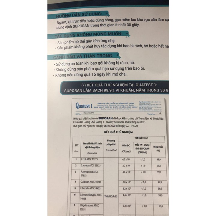 Dung Dịch Rửa Vết Thương SUPORAN Chai 100ml-190ml - Làm Sạch 999% Vi Khuẩn Nấm Trong 30 Giây - Coastlinecare Pharmacy