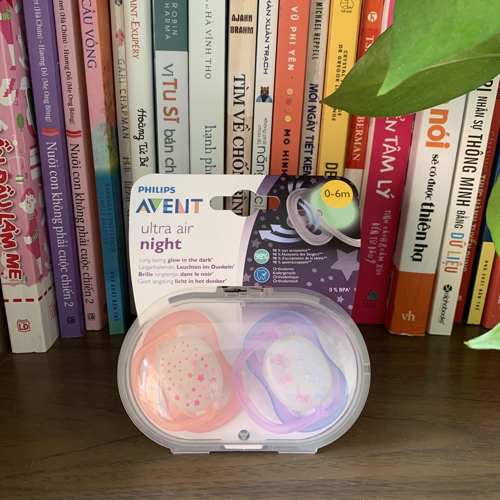 Núm Ty Ngậm Phát Sáng Avent ULTRA AIR NIGHT Cho Bé từ 0-6 Tháng, 6-18 tháng, Giúp Bé Tự Ngủ, Chỉnh Nha Chống Vẩu