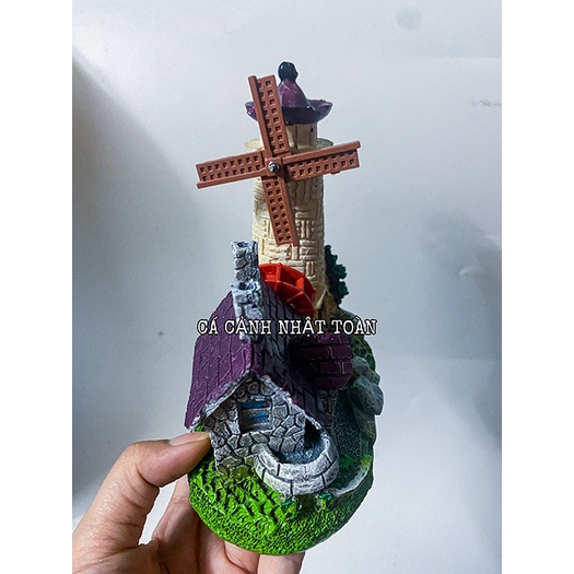 TIỂU CẢNH CÓI XOAY GIÓ TRANG TRÍ BỂ CÁ NON BỘ 13X6X18CM