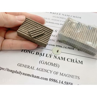 Bộ 20 viên nam châm chịu nhiệt 3x3mm, sử dụng ở nhiệt độ 150 độ C không bị mất lực từ.