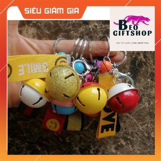 MÓC KHÓA CHUÔNG TO CÓ DÂY LOVE, SMILE CUTE