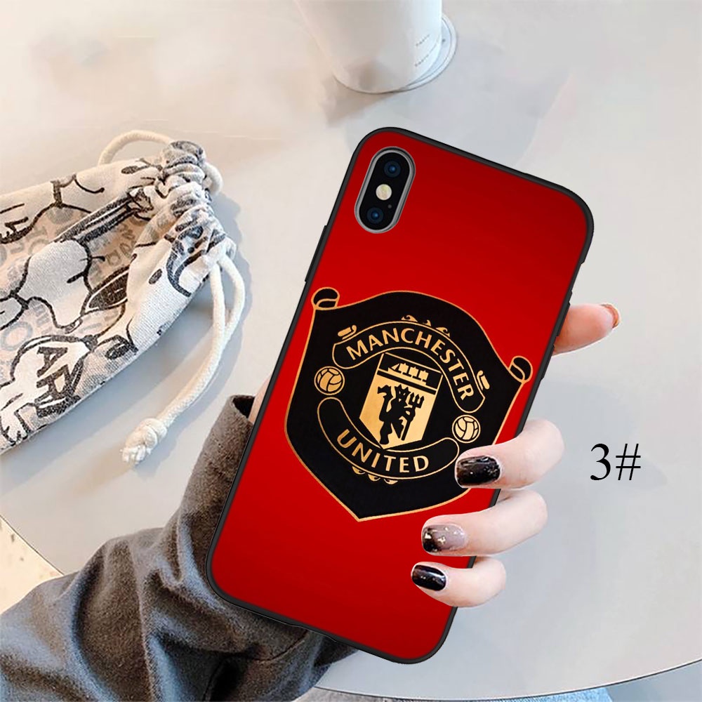 Ốp điện thoại silicon in logo Manchester United Wzi77 thích hợp cho Iphone 13 12 Pro Max Mini Xs Max X