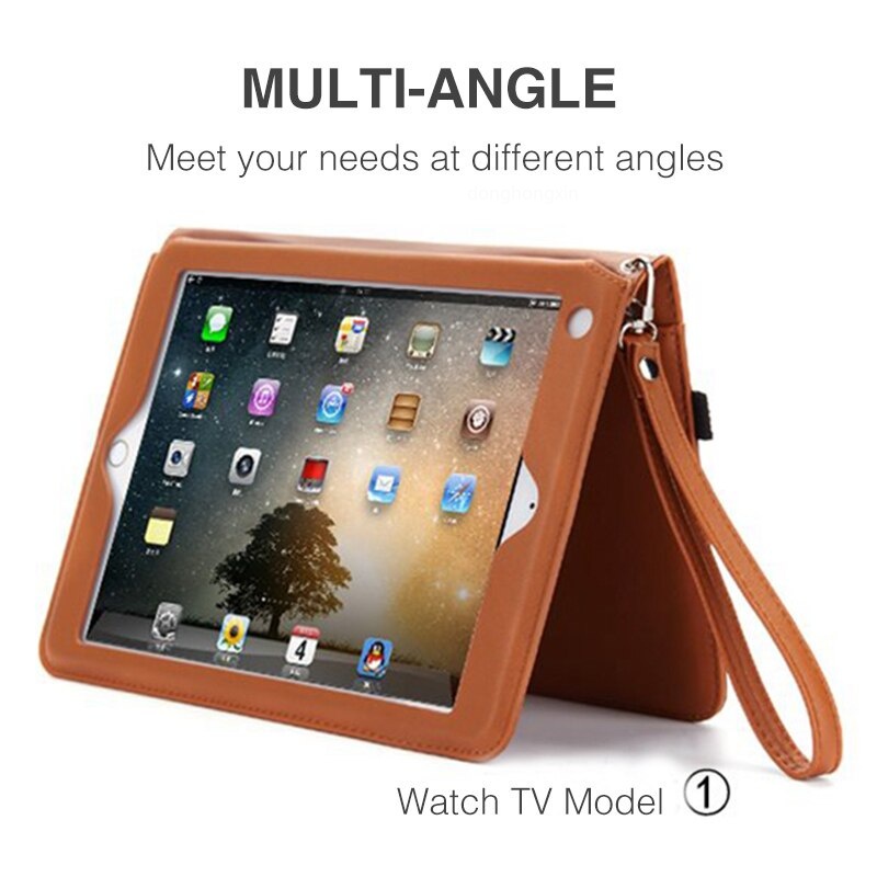 Bao Da Máy Tính Bảng PU Nắp Lật Tự Động Tắt/ Mở Màn Hình Thông Minh Kèm Dây Đeo Cho Xiaomi Pad 5 Pro MiPad 5 2021 11 Inch MiPad 4 Plus