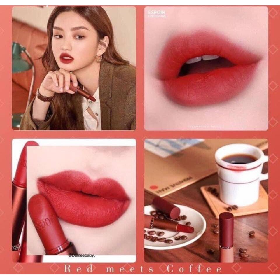 Son Espoir Lipstick Gentle Matte RD 203 Red Meets Cafe