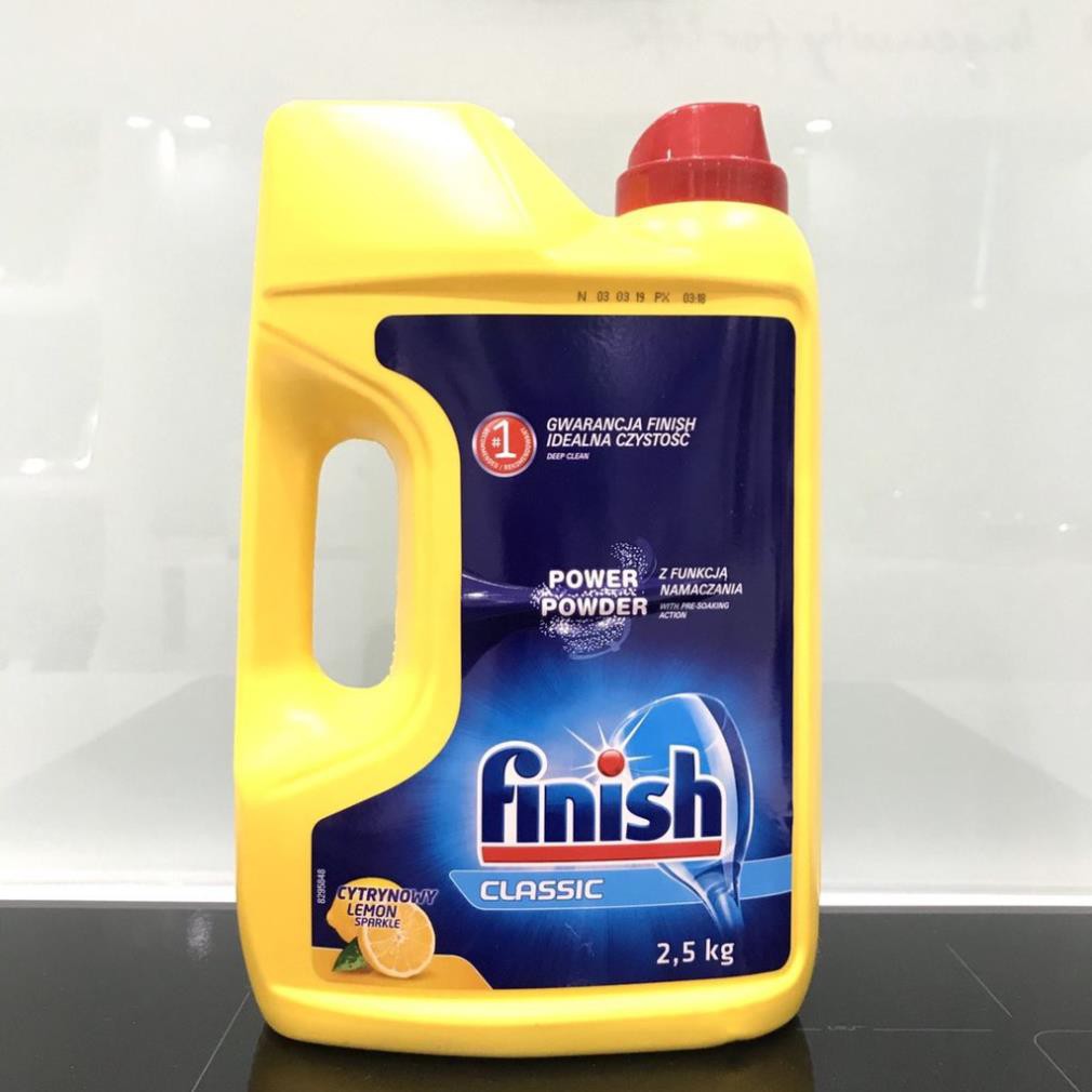(HÀNG ĐỨC) Bột rửa chén bát Finish Classic cho máy rửa bát 2.5kg