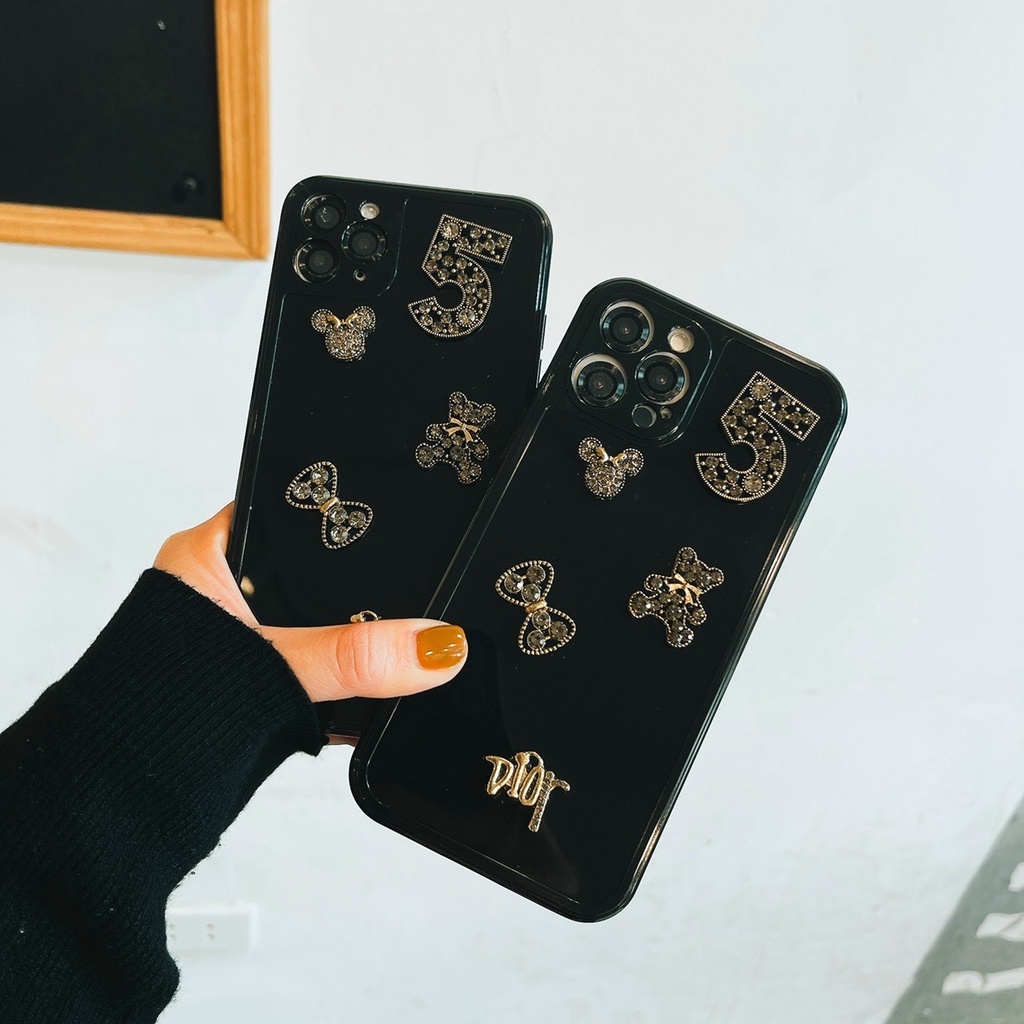 Ốp lưng iphone DIOR MICKEY GẤU NƠ 5 SANG CHẢNH 7plus/8/8plus/x/xs/xs max/11/11 pro/11 promax/12PROMAX/13PRM,Anh Ga Case