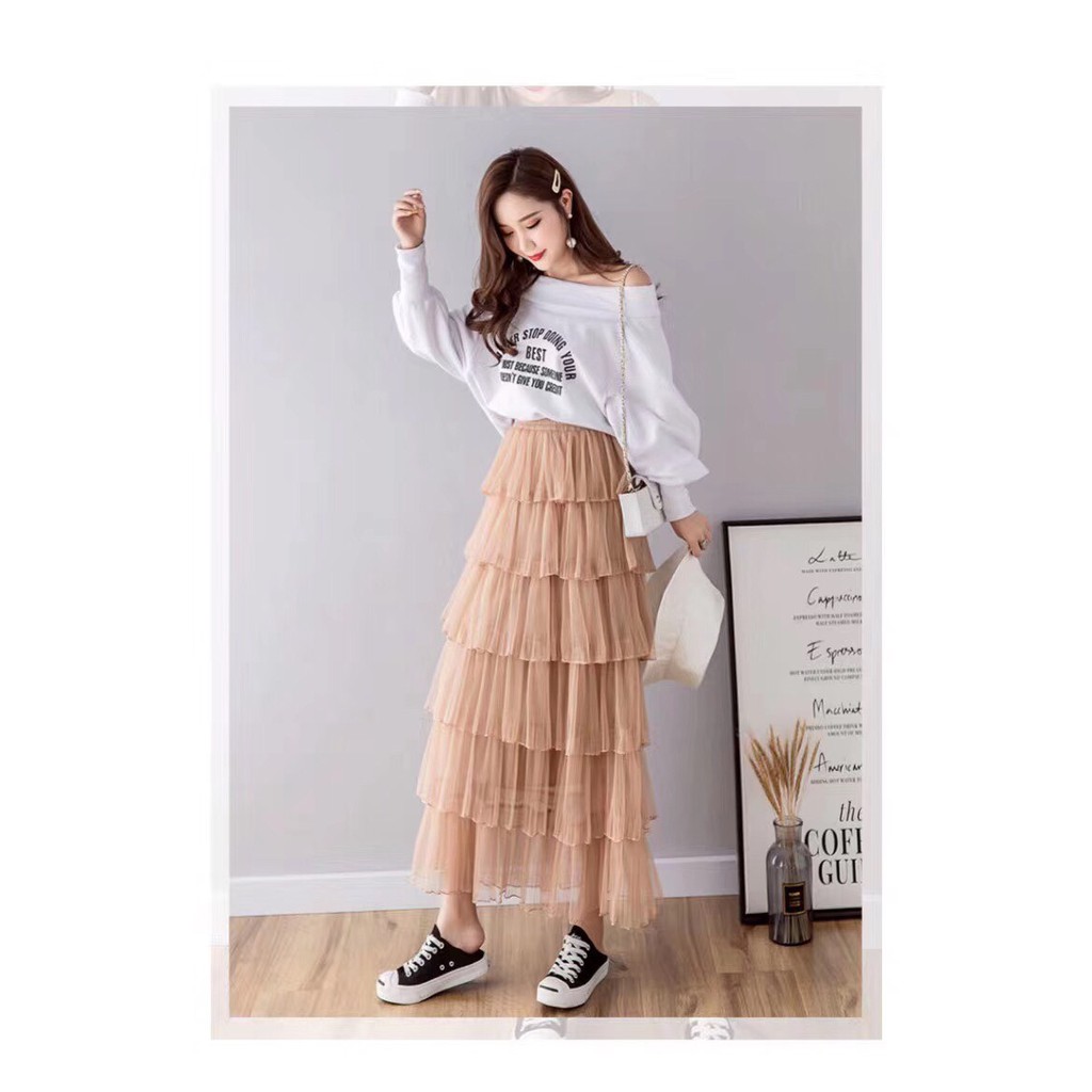 Chân Váy Nhiều Tầng Điệu Đà Cho Nàng