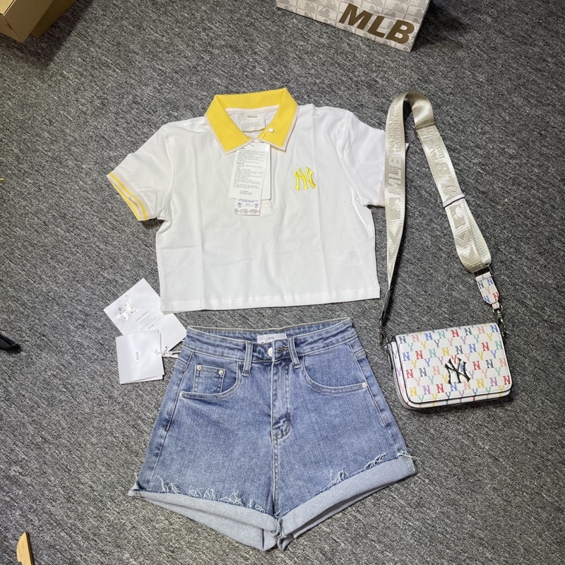 | Ảnh Thật | Áo Croptop Polo M L B 2 Màu