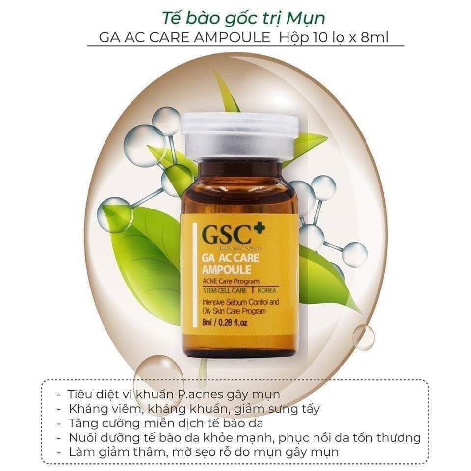 Tế Bào Gốc Cho Da Mụn GSC+ 8ml Serum Tinh Chất Sử Lý Mụn Hiệu Quả, Cam Kết Hàng Chính Hãng.