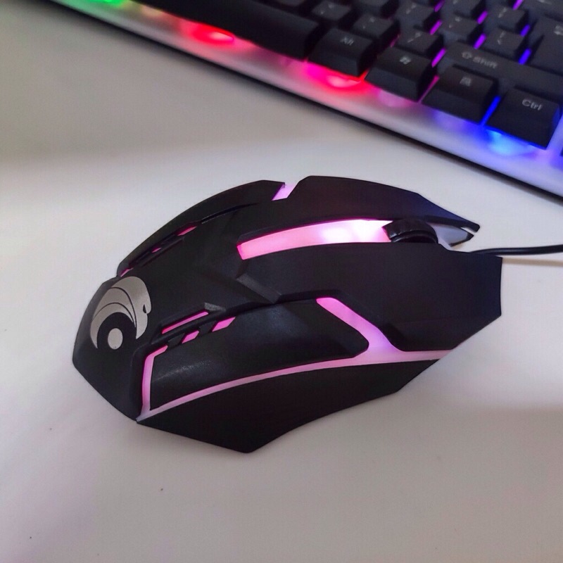Combo Bộ Phím Chuột Máy Tính Văn Phòng Để Bàn PC Laptop Giả Cơ Goldtech GT200 Có Led RGB Đổi Màu.