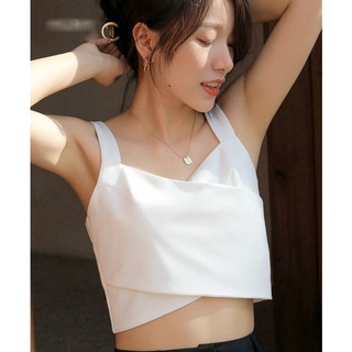Mã beauty02 - giảm 50% áo hai dây bản to dáng croptop, chất dày dặn cao cấp