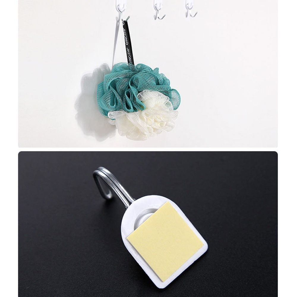 Set 6 móc nhựa hình chữ U treo đồ dán tường chắc chắn tiện dụng