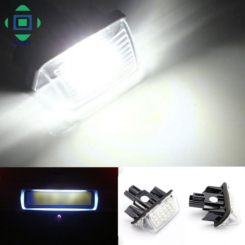 Set 2 đèn biển số 18 bóng Led cho xe Toyota Camry Yaris Corolla Fielder