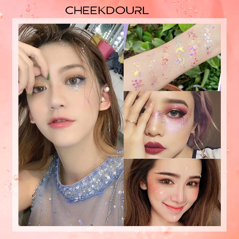 Hộp 12 màu vẽ trang trí cơ thể/khuôn mặt + 6 cọ vẽ + 12 hộp kim tuyến trang trí lấp lánh | BigBuy360 - bigbuy360.vn