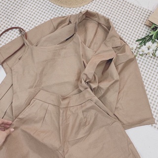 SET VEST NÂU BA MÓN QUẦN SHORT
