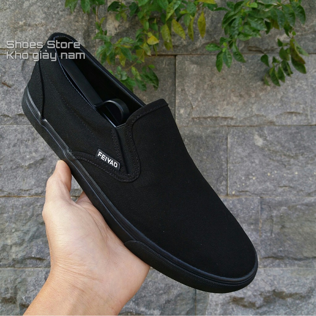 freeship unisex Slip on nam | Giày lười vải dáng classic - Hàng fullbox, fulltag - Mã SP 177