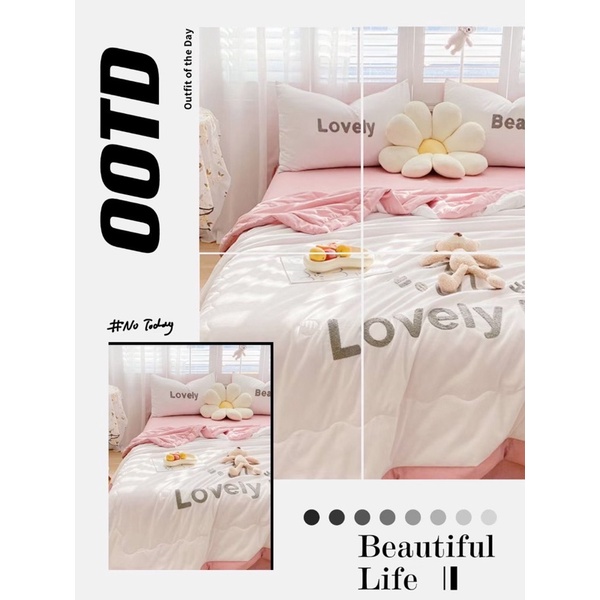 Bộ ga gối chăn trần hè đũi rất mềm msij , thoáng mát ,an toàn