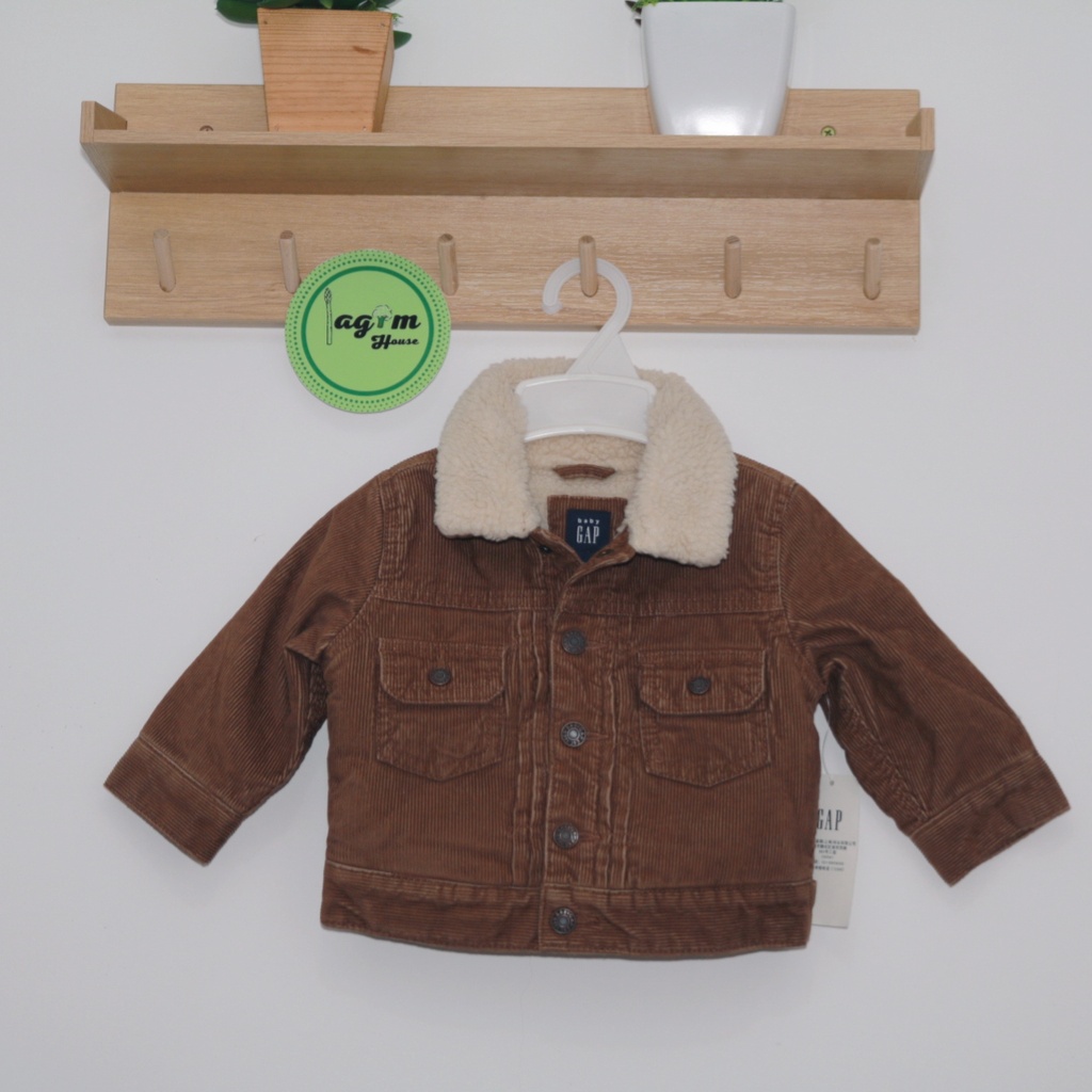 Áo khoác nhung lót lông cừu Gap săn sale cho bé trai 6-12kg - Lagim House