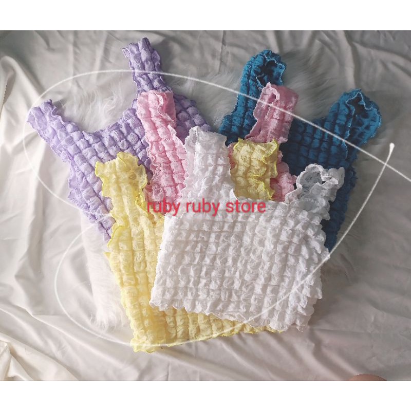 ÁO HAI DÂY NỮ BẢNG TO VẢI XỐP KIỂU CROPTOP ĐẸP FREE SIZE DƯỚI 52 KG BYNPCNGA