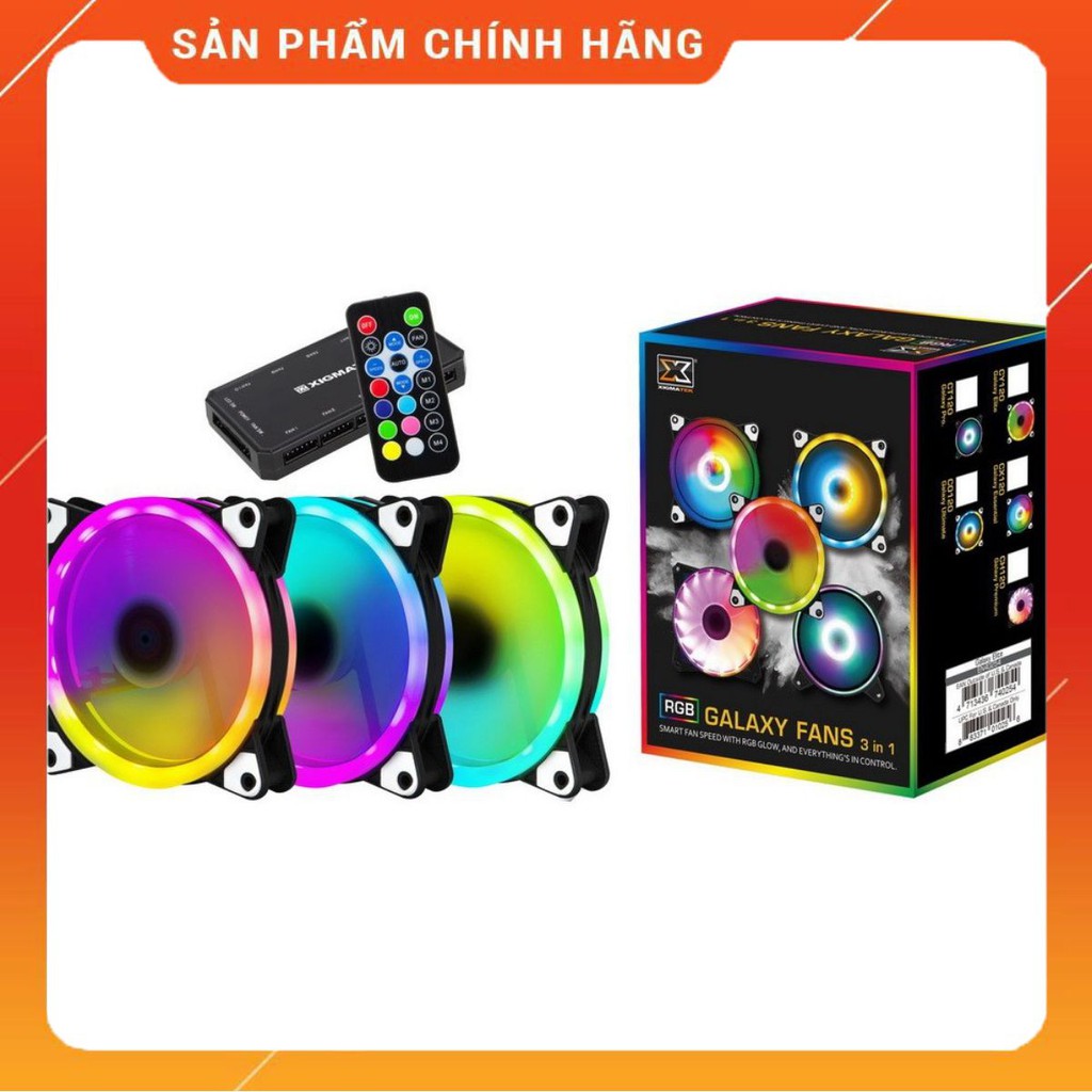 Quạt Tản Nhiệt Máy Tính XIGMATEK GALAXY ELITE CY120 (PACK x3 + CONTROLLER) - BH Mai Hoàng