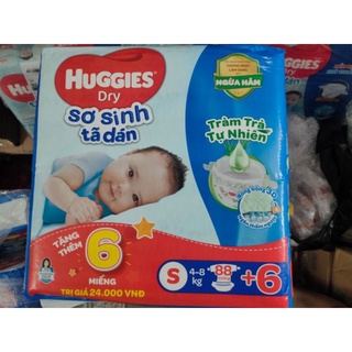 tã dán sơ sinh Huggies NB74 + 10/S88 + 8