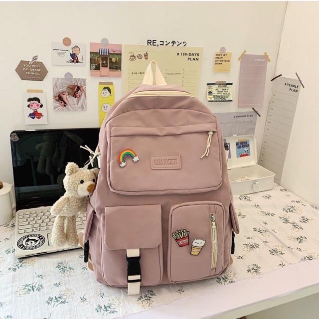 Balo Ulzzang thời trang chống thấm nước đựng vừa laptop,balo nữ cá tính đẹp giá rẻ thời trang cao cấpBL 614