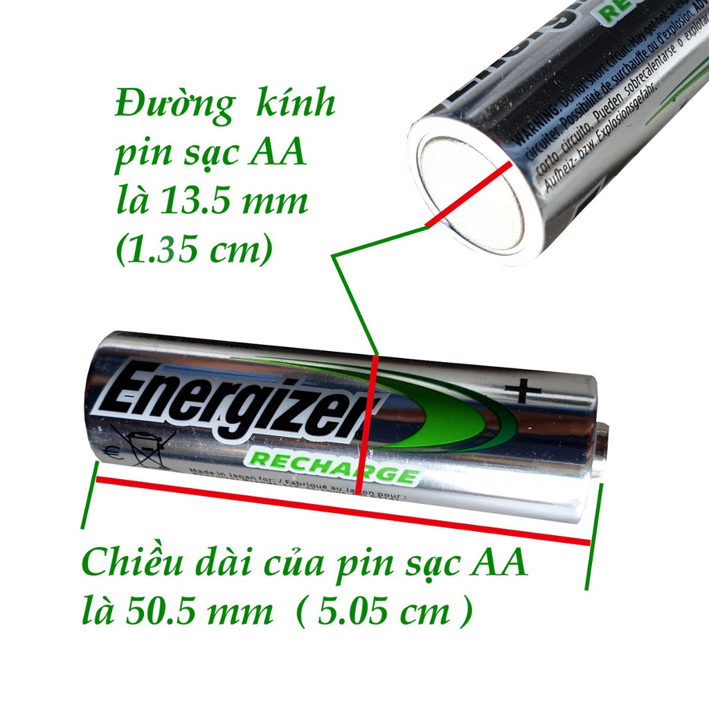 Máy sạc pin AA - AAA Energizer Maxi CHVCM4 4 hộc - báo đèn xanh khi sạc đầy ( có phân loại kèm pin sạc 2A hoặc 3A )